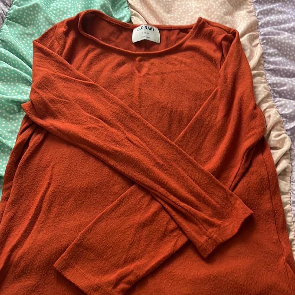 Orange long sleeve, size L (10-12) in girls